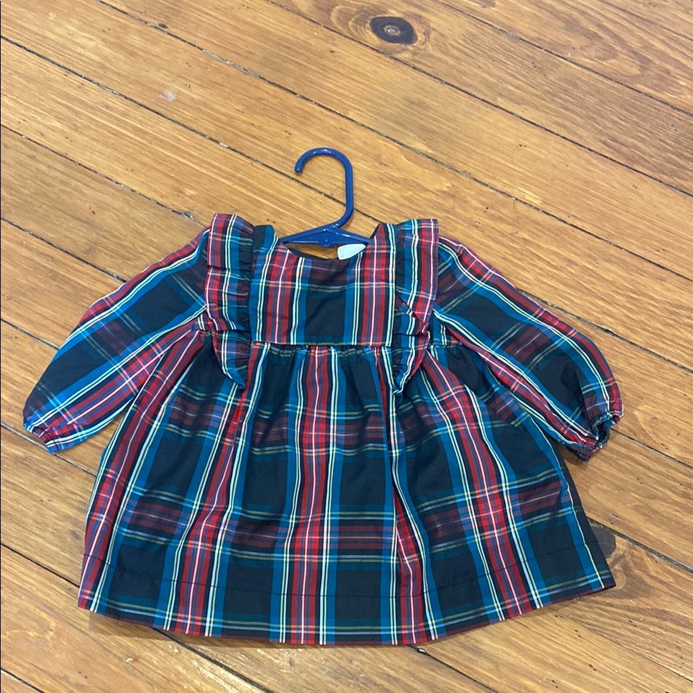 Plaid Long Sleeve Dress for Kids